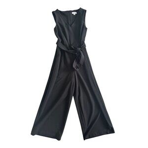 CALVIN KLEIN Black Crop Wide Leg Jumpsuit Size 2